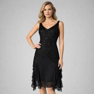 White House Black Market Silk Beaded Flapper Dress Gatsby Whimsigoth Cocktail 2